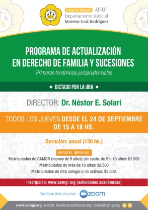 PROGRAMA DE ACTUALIZACION EN DERECHO DE FAMILIA Y SUCESIONES